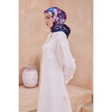 Belli Çiçek Desen Kristal Siyah - Pembe Eşarp 2014