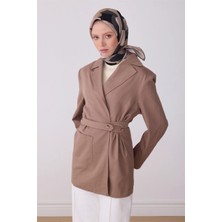 Belli Siyah Çiçek Desen %100 Twill Ipek Eşarp 4306-89