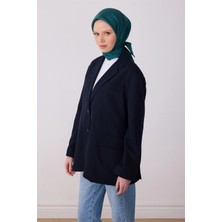 Belli Petrol Klasik Desen %100 Twill Ipek Eşarp 4317-85