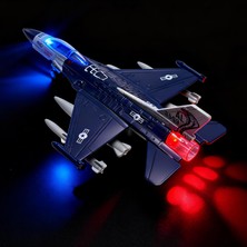 LRS Store Süper Gerçekçi F-16 Savaş Uçağı Oyuncak - Metal Çek Bırak Model Uçak - Işıklı ve Sesli - 23 cm Büyük Boy
