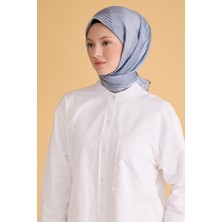 Belli Ekose Desen Nova Gümüş Eşarp 1005