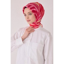 Belli Geometrik Desen Ipek Eşarp 4047D (Twill)-55