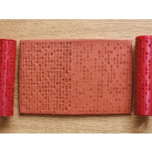 Atölye Dekupaj Model 264 -Matrix Binary Kod Deboss & Emboss Ikili Set - Polimer Kil Seramik Çamuru Doku Oklavası