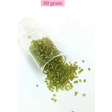 Herşey Trend Herşeytrend Kesme Cam Boncuk 2mm - 60 Gram - Şeffaf Çimen Yeşili - BNC393