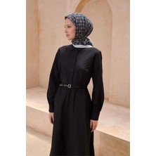 Belli Çiçek Desen Paulista Siyah Eşarp 5