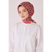 Belli Geometrik Desen Ipek Eşarp 4052D (Twill)-31