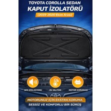 Parcaco Toyota Corolla Sedan Kaput Izolatörü Izalatör (2019 -2020 Ekim Arası) + Klips