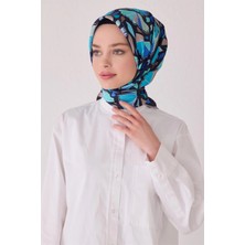 Belli Çiçek Desen Ipek Eşarp 4049D (Twill)-81