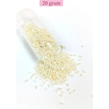 Herşey Trend Herşeytrend Kesme Cam Boncuk 2mm - 20 Gram - Krem -BNC336