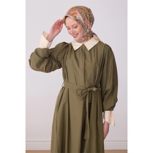 Belli Sarı Etnik Desen %100 Twill İpek Eşarp 4304 - 32