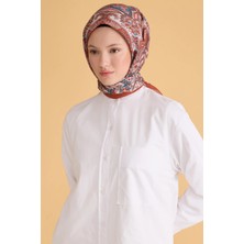 Belli Etnik Desen Nova Turuncu Eşarp 1004