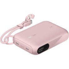 Belkin BPB027HQPK Boostcharge 10.000 Mah 20W Usb-C Powerbank Dijital Göstergeli Taşınabilir Şarj Cihazı - Pembe