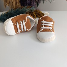 Leoncino 5206 Bağcıklı Unisex Müslin Kısa Düz Renk Patik Ayakkabı 18-19 No