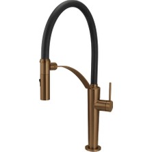 Deante Corda C72M Mutfak Armatürü, Hareketli Başlık, Flex Model, Bronz Renk