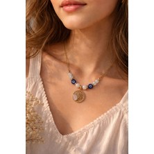 Nazar Boncuklu Doğal Taş Güneş Kolye💫🧿