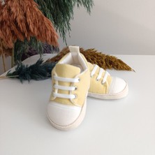 Leoncino 5206 Bağcıklı Unisex Müslin Kısa Düz Renk Patik Ayakkabı 18-19 No