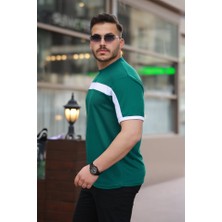 Kendim Fashion Erkek Şerit Detaylı Kısa Kollu T-Shirt