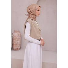 Belli Geometik Desen Ipek Eşarp 4215D (Twıll) Bebe Mavisi - 58