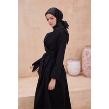 Belli Düz Desen Kristal Siyah Eşarp 2016