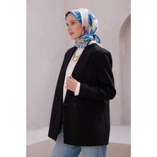 Belli Geometrik Desen Nova Siyah Eşarp 1010