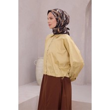 Belli Kemer Desen Ipek Eşarp 4200D (Twıll) Kahve Bej - 35