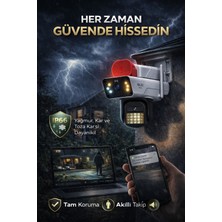 Goes 6mp Ultra Hd Çift Lens Güvenlik Kamerası | Akıllı Takip, 95DB Alarm, Gece Görüş, IP66 Su Geçirmez, Wi-Fi Bağlantı, Anlık Bildirim Bml-97