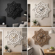 As Tasarım Lazer Mosaico Spiral Geometrik Duvar Saati 40 Cm.