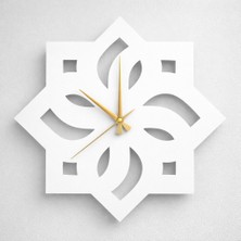 As Tasarım Lazer Lazura Geometrik Sanat Duvar Saati 40 Cm.