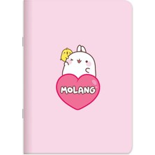 Keskin Color Molang 18,5*26 40 Yp Çiz. Stickerli Tel Dikişli Defter - Pembe
