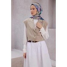 Belli Geometrik Desen Nova Petrol Eşarp 1010