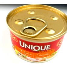 Unique Gold Series Cat Mousse Kıyılmış Tavuklu Tahılsız Kedi Konservesi 85 gr x 6 Adet