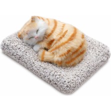 Tuffy's Miyavlayan Peluş Kedi 15X20 cm Gizli Düğmeli Sesli Sevimli Dekoratif Kedi Oyuncak Yumuşak Peluş Kedi Figürü Çocuk Odası Yatak Başı Masa Üstü Dekoru Sevgiliye Hediye