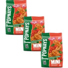 Yayla Popnays Gurme Domates ve Fesleğen Aromalı Mini Mısır ve Pirinç Patlağı 50 G X3