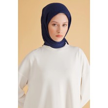 Belli Geometrik Desen Veyra Lacivert Eşarp 1