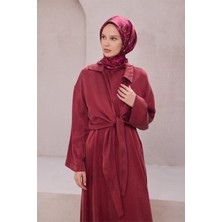 Belli Etnik Desen Ipek Eşarp 4222D (Twıll) Vişne Çürüğü - 86