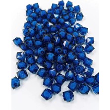 Herşey Trend Herşeytrend Küp Boncuk Içten Boncuklu Bileklik Çanta Boncuğu 10 mm 50 gr Koyu Mavi - BNC453