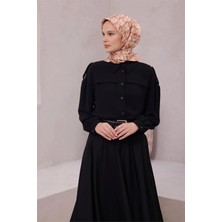 Belli Çiçek Desen Ipek Eşarp 4204D (Twıll) Pudra - 87