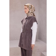 Belli Bej Obje Desen %100 Twill İpek Eşarp 4216 - 84