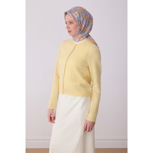 Belli Pembe Obje Desen %100 Twill İpek Eşarp 4313 - 52