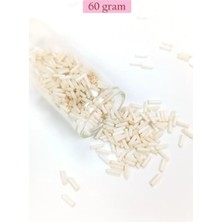 Herşey Trend Herşeytrend Uzun Boru Kesme Boncuk Çap 2mm Uzunluk 10 mm - 60 Gram - Açık Krem - BNC298