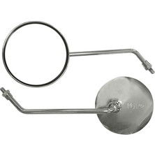 GMS Motosiklet Aynası Takım 8 mm Yuvarlak Nikel