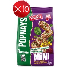 Yayla Popnays Gurme Bezelye Ispanak ve Pancarlı Mini Nohut Patlağı 50 G X10