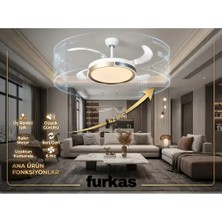 Gizli Kanatlı Tavan Vantilatörü ve Oda Vantilatörü - Yaz/kış Modlu 3 Işık Modlu Kumandalı Şık Tasarım