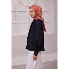 Belli Geometik Desen Ipek Eşarp 4203D (Twıll) Turuncu - 37