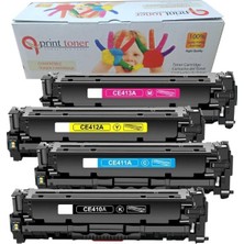 QPRİNT TONER Hp 305A CE410A Muadil Toner Set M351 LBP7200 LBP7210 M375 M451 M475 CM2320 CP2025  CC530A 4 Renk