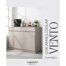 Sarenzo Mobilya Sarenzo Vento Çok Amaçlı Dolap Modern Tasarımlı Kum Beji