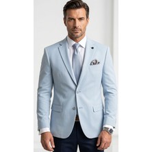 Plus Scorpion Erkek Slim Fit Çift Düğme Çift Yırtmaçlı Blazer Ceket – Premium Dokulu Kumaş
