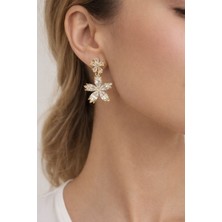 Aurevyn Design Zirkon Taşlı Çiçek Küpe