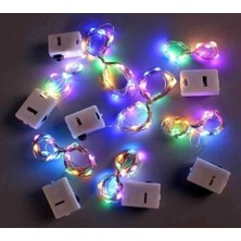 Vizyon Çiçek Vizyon 3mt Peri LED Mini Güç Kutulu Dekoratif LED Piller Dahildir 10 Adet Rgb Renk