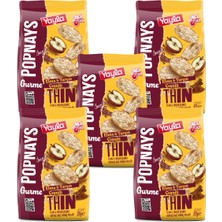 Yayla Popnays Gurme Elma ve Tarçın Çeşnili Kepekli Ince Pirinç Patlağı 80 G X5